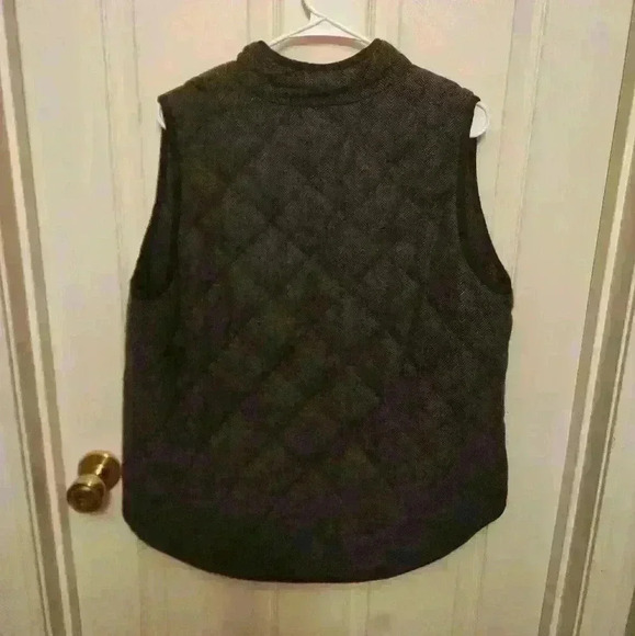 41 Hawthorn Wmn's 1X Full Zip Shara Herringbone Gray/Black Quilted Vest - Picture 3 of 3